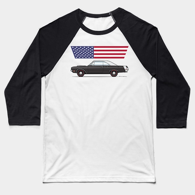 Black USA Baseball T-Shirt by JRCustoms44
